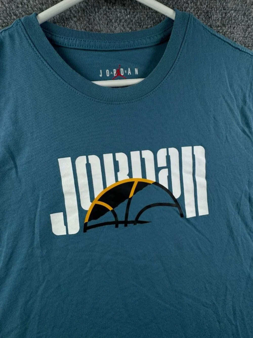 Nike Air Jordan Jumpman Men Long Sleeve Shirt Size Medium Blue Graphic Adult